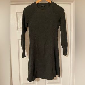 Gray crew neck sweater dress